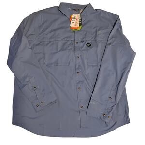 Men's Tropicwear Shirt, Long-Sleeve.  Blue.  NWT  Size XXL